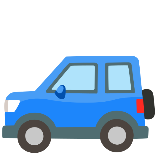 The sport utility vehicle emoji.