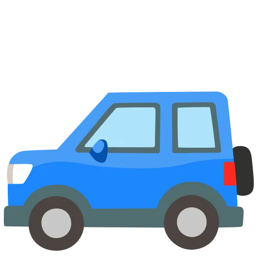 The sport utility vehicle emoji.