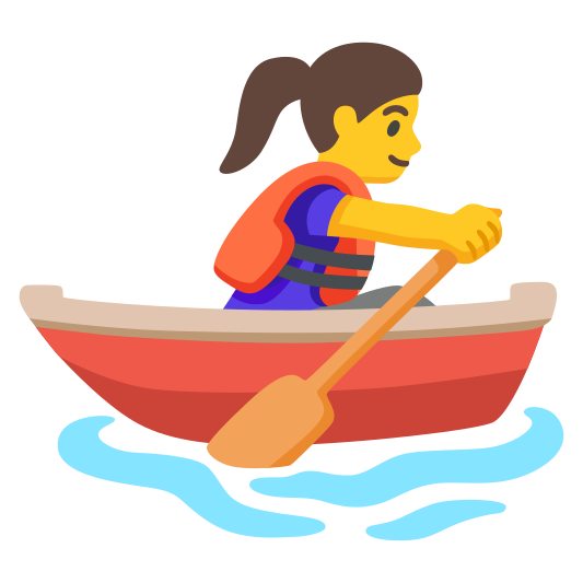 The woman rowing boat emoji.