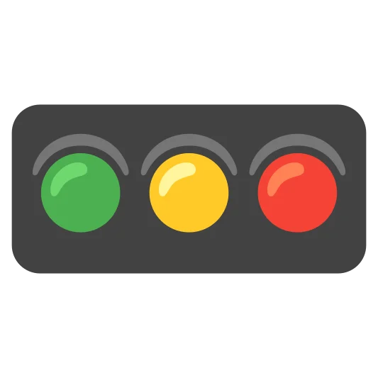 The horizontal traffic light emoji.