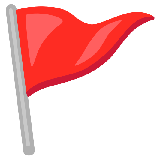 The triangular flag emoji.