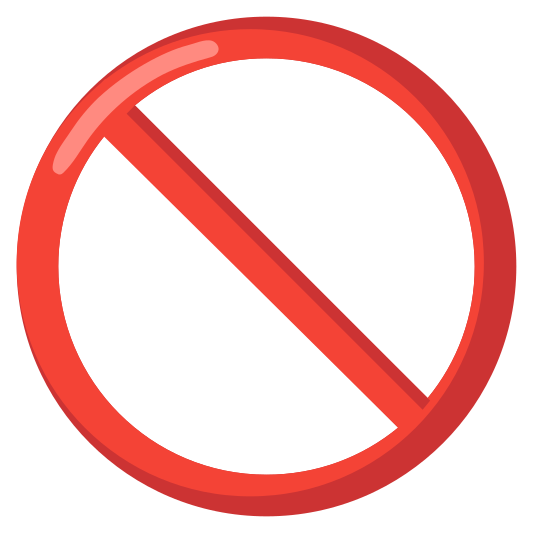 The prohibited emoji.