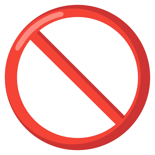 The prohibited emoji.