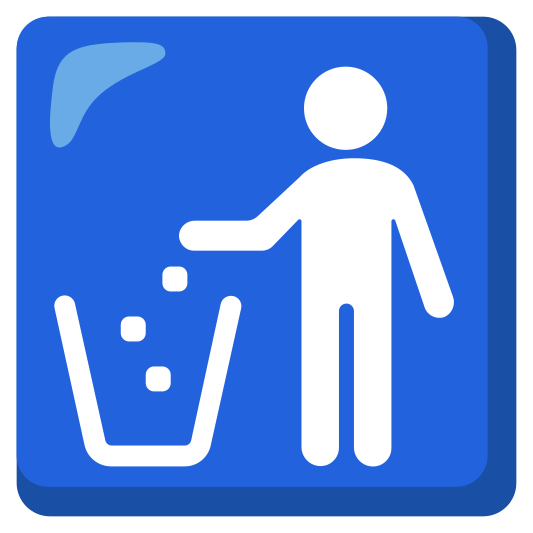 The litter in bin sign emoji.