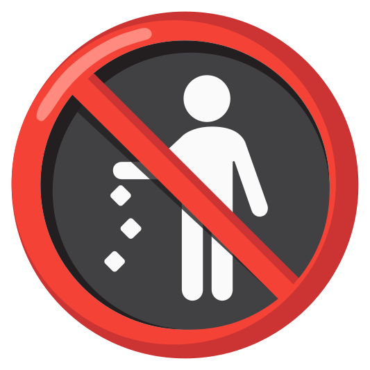 The no littering emoji.