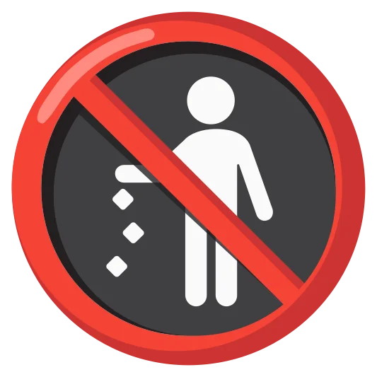 The no littering emoji.