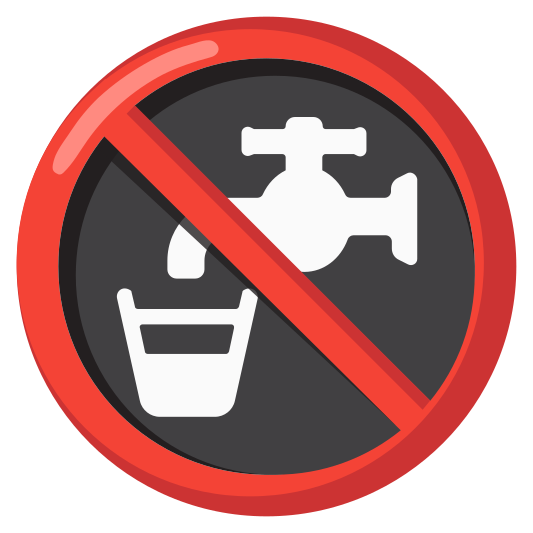 The non-potable water emoji.