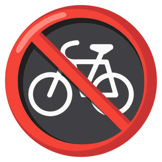The no bicycles emoji.