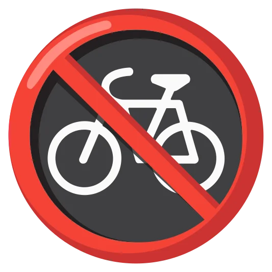 The no bicycles emoji.