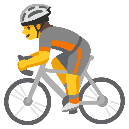 The person biking emoji.