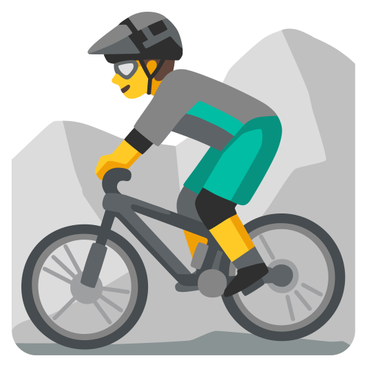 The man mountain biking emoji.