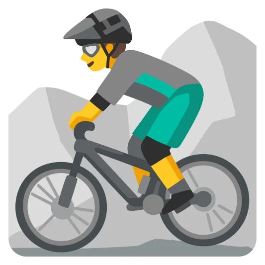 The man mountain biking emoji.