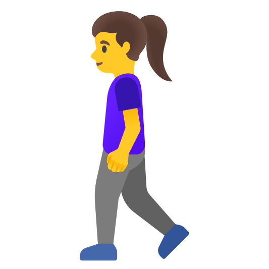 The woman walking emoji.