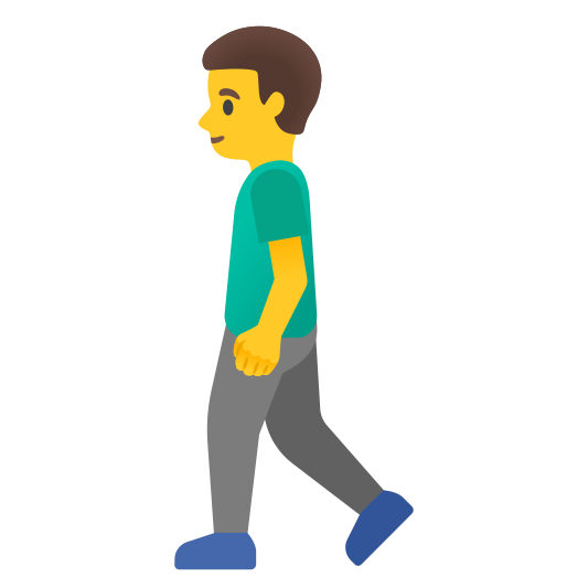 The man walking emoji.