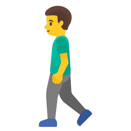 The man walking emoji.