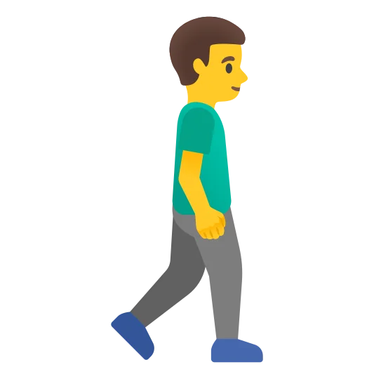 The man walking facing right emoji.