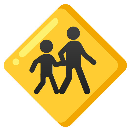 The children crossing emoji.