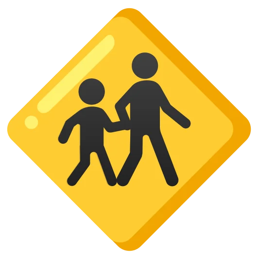 The children crossing emoji.
