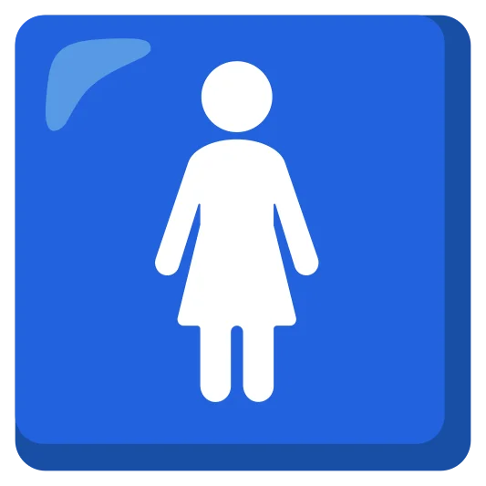 The women’s room emoji.
