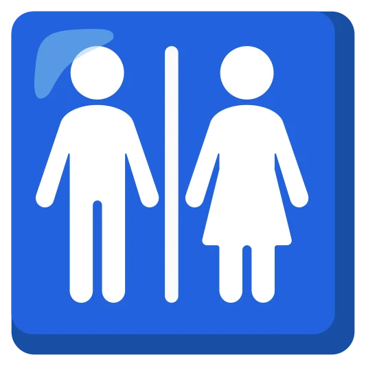 The restroom emoji.