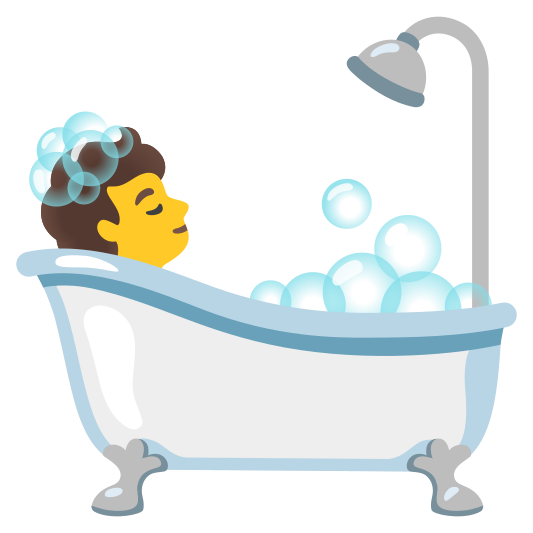 The person taking bath emoji.