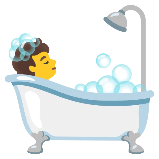 The person taking bath emoji.