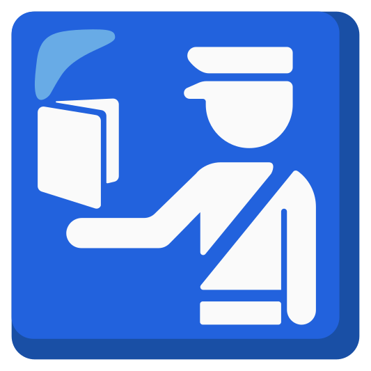 The passport control emoji.