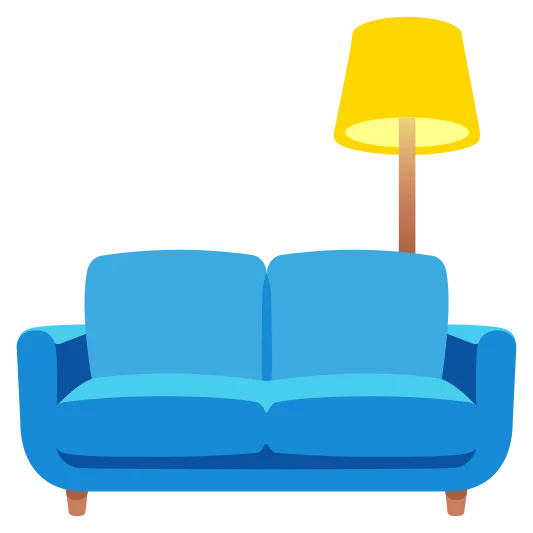 The couch and lamp emoji.