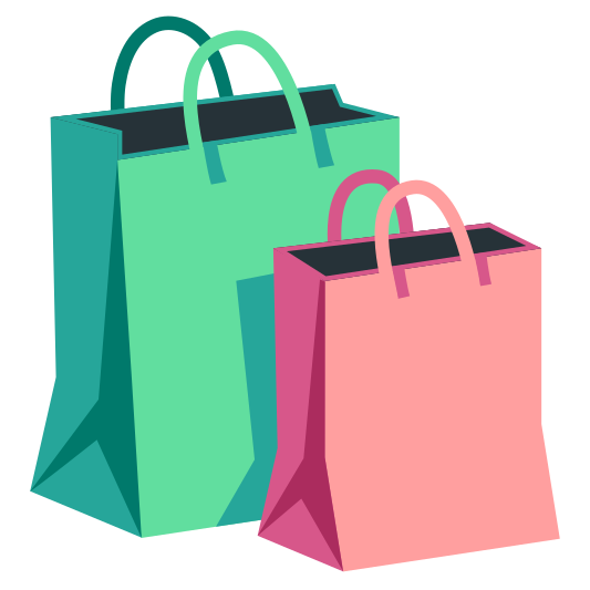 The shopping bags emoji.