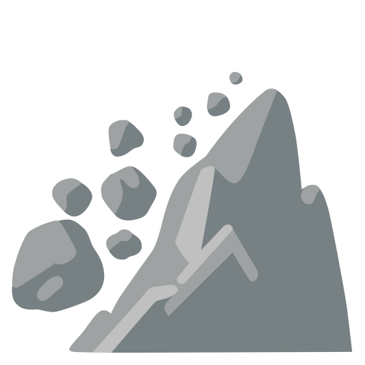 The landslide emoji.