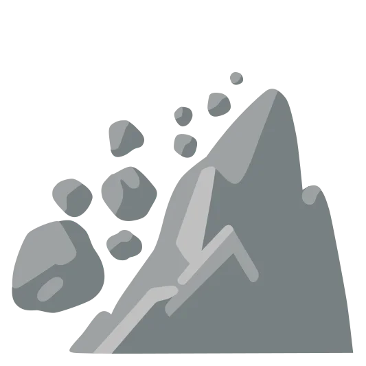 The landslide emoji.