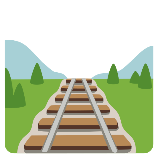 The railway track emoji.