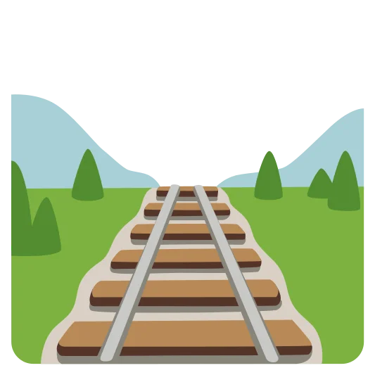 The railway track emoji.