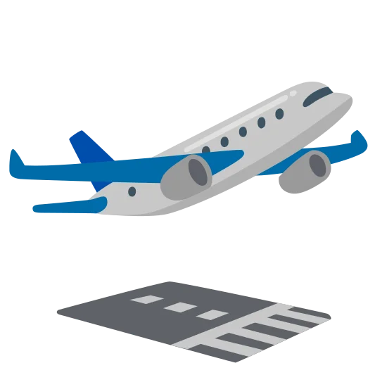 The airplane departure emoji.