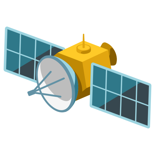 The satellite emoji.