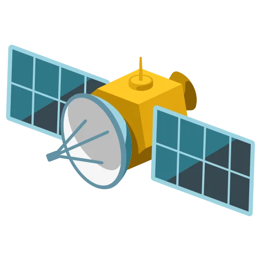The satellite emoji.