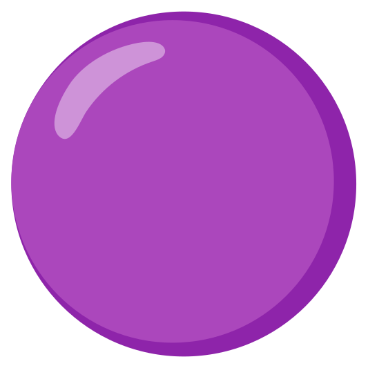 The purple circle emoji.