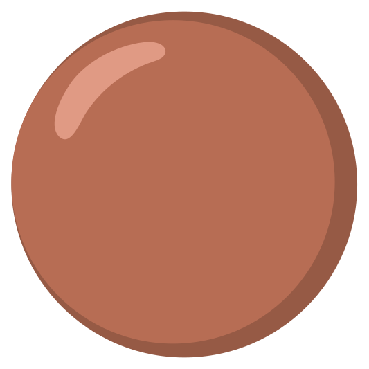 The brown circle emoji.