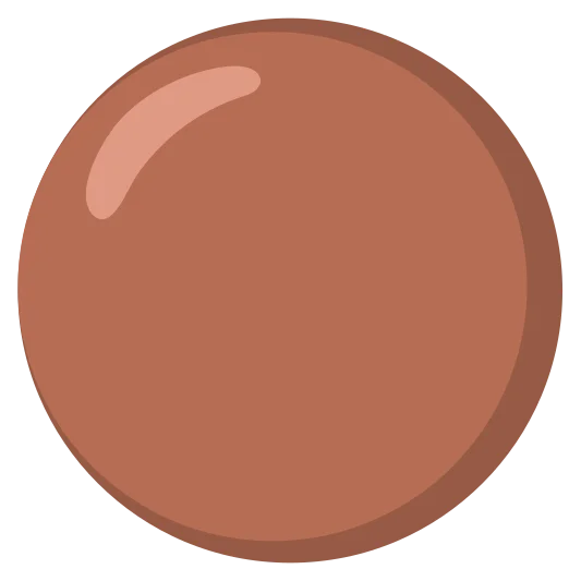 The brown circle emoji.