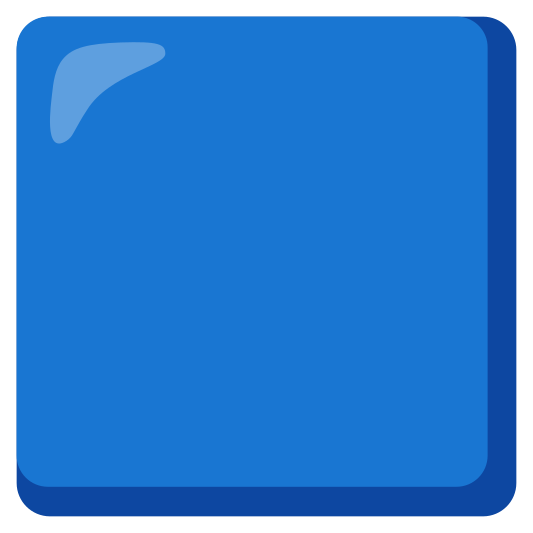 The blue square emoji.
