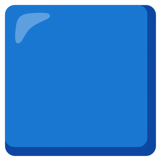 The blue square emoji.