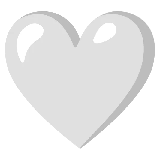The white heart emoji.