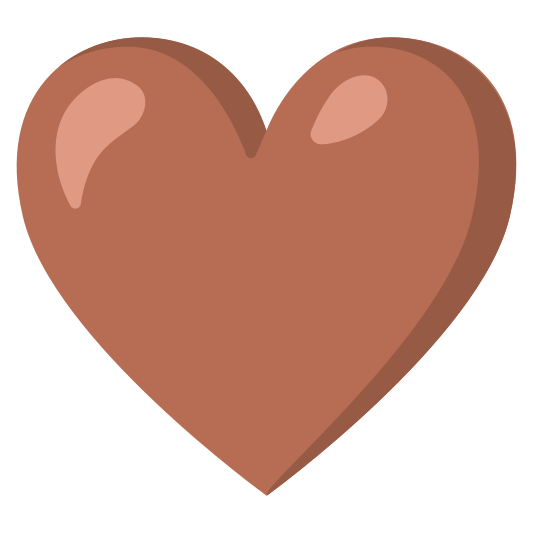 The brown heart emoji.