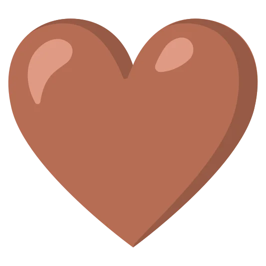 The brown heart emoji.