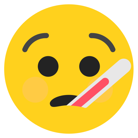 The face with thermometer emoji.