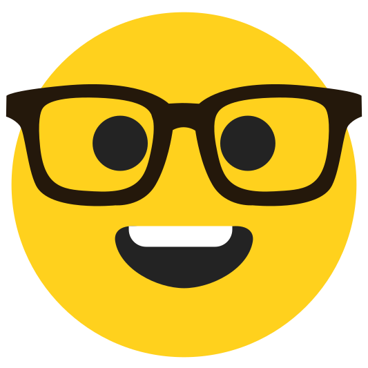 The nerd face emoji.