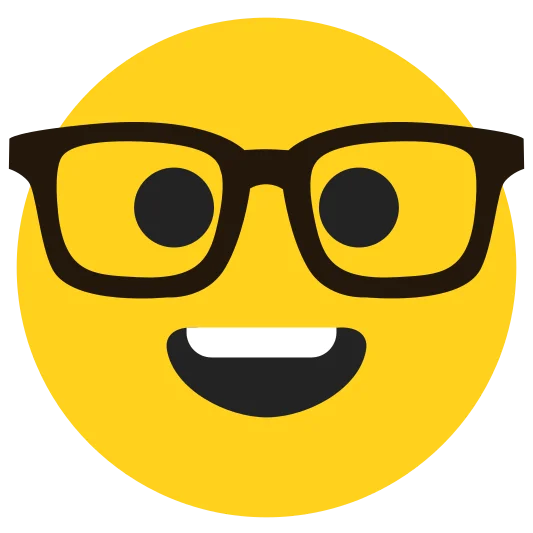 The nerd face emoji.