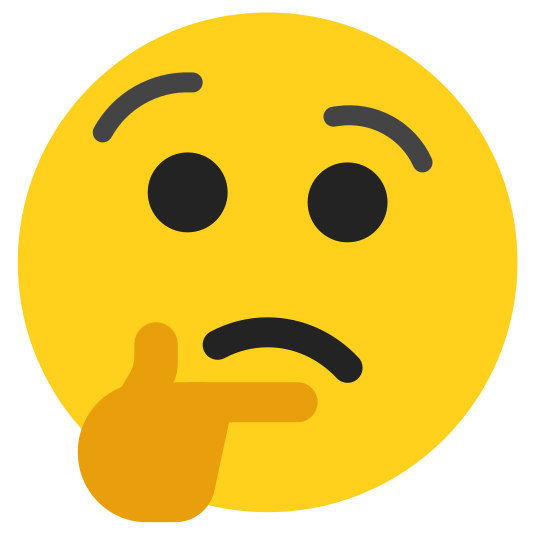 The thinking face emoji.