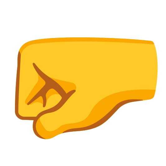 The left-facing fist emoji.