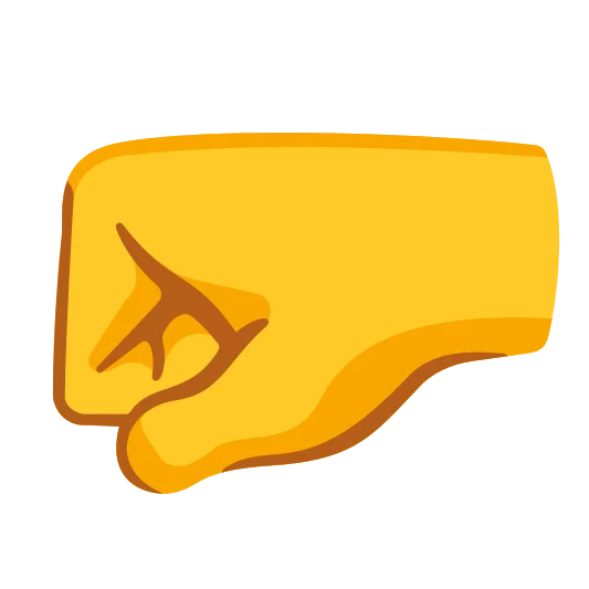 The left-facing fist emoji.